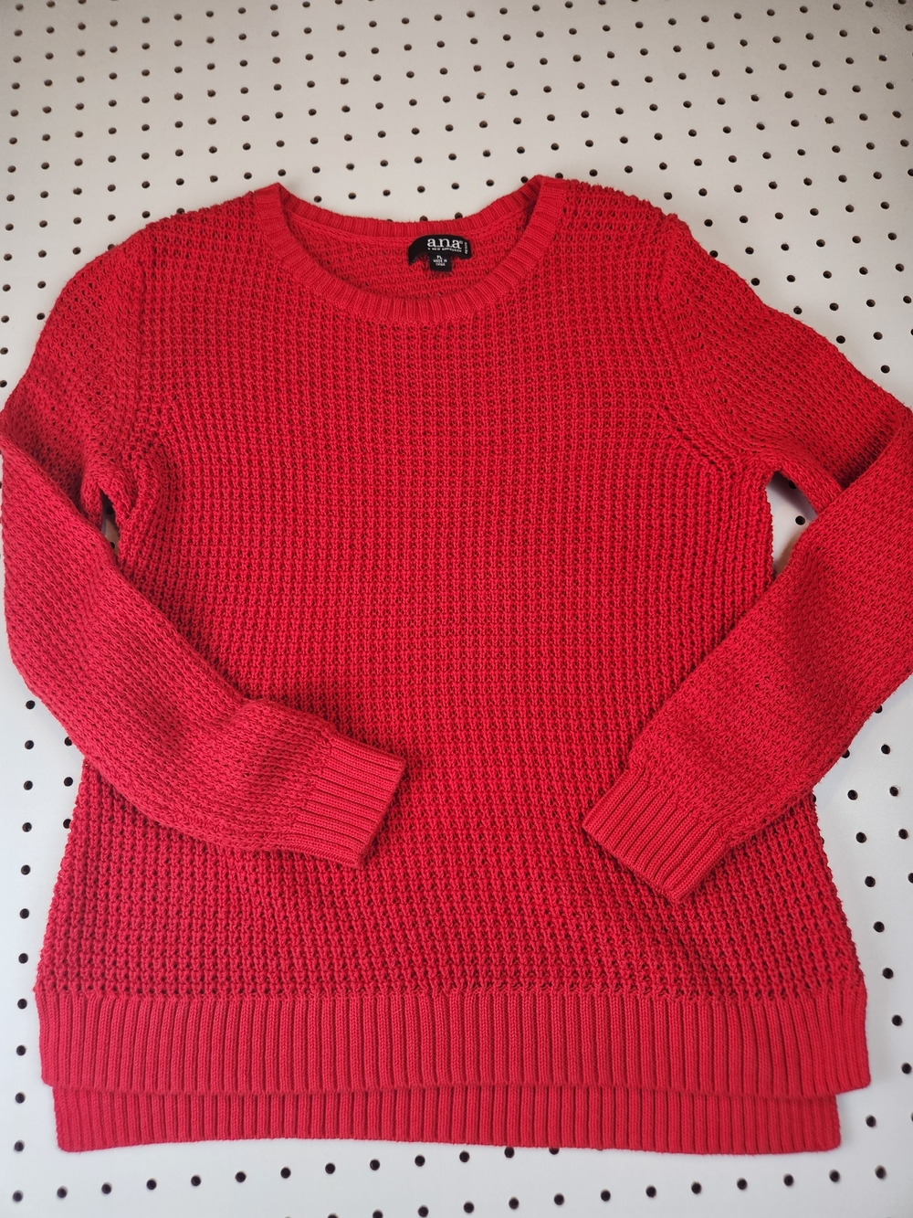 Red Knit Sweater ❤️ a.n.a Chunky Lightweight Pullover PL